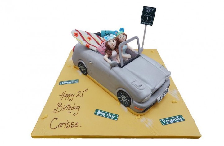 Convertible Car with Figures