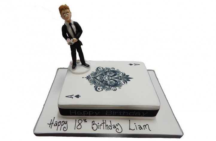 Figure on a Playing Card Cake