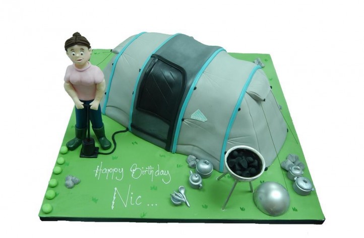 Figure & Tent Cake