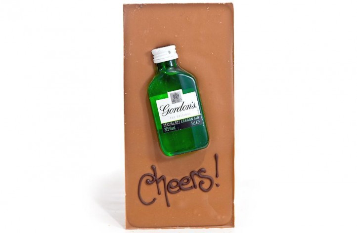 Large Chocolate bar with Alcohol - Gordons Gin