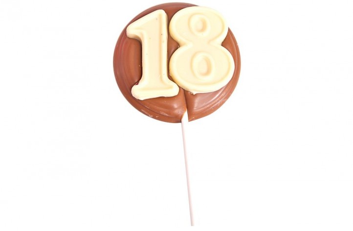 Large Chocolate Lolly with Numbers