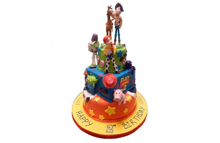 Large Tiered Toy Story Cake with Figures