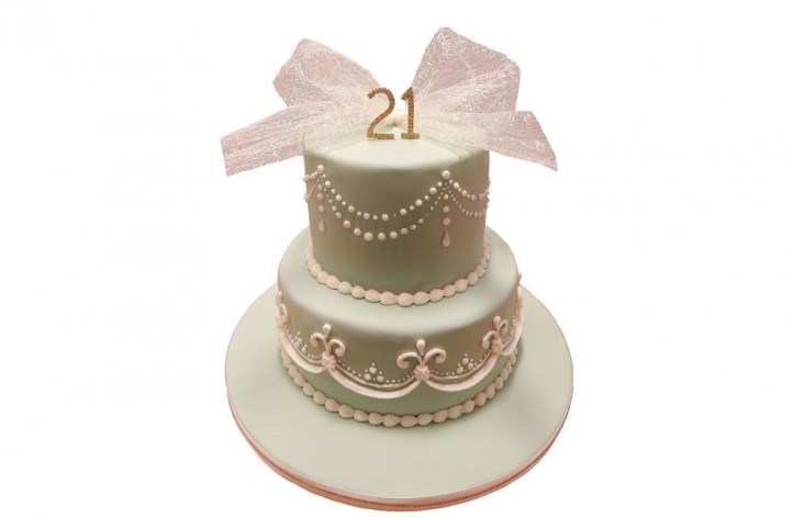 Royal Icing Style Tiered Cake