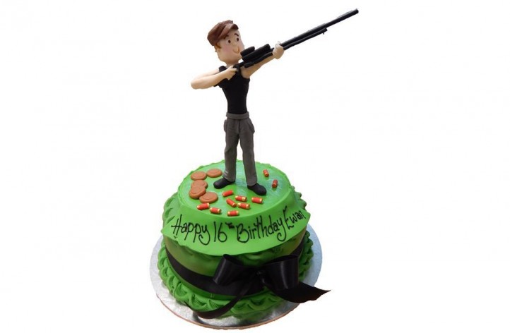 Shooting Cake with Figure