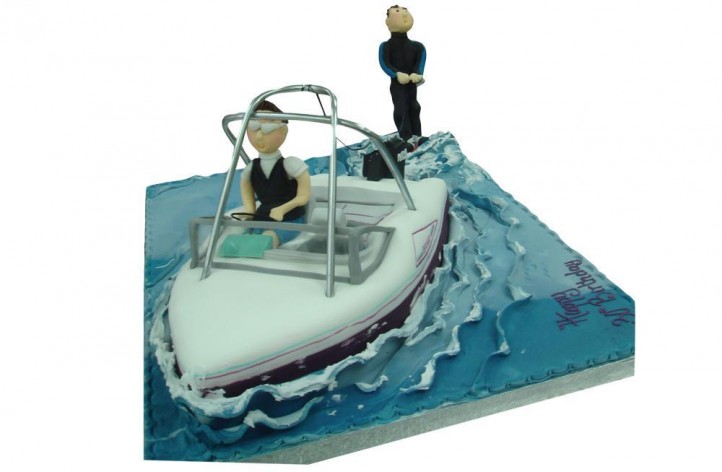 Speedboat & Figure - Water Skier