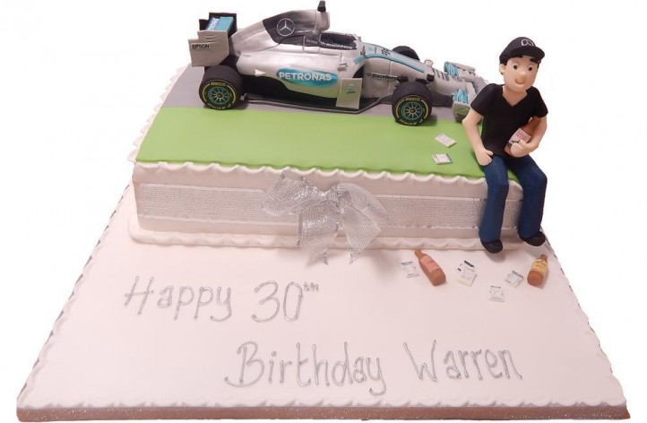 Sugar Racing Car & Figure Cake