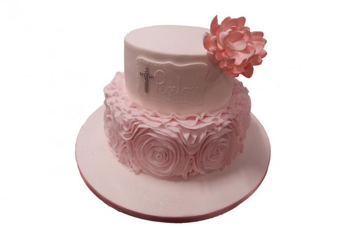 Tiered Frill & Flower Cake