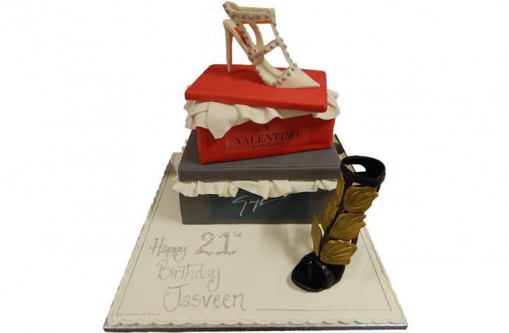 Tiered Shoe Box & Shoes Cake